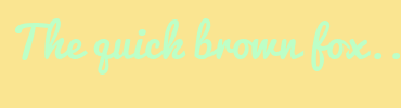 Image with Font Color BDFFC7 and Background Color FAE591